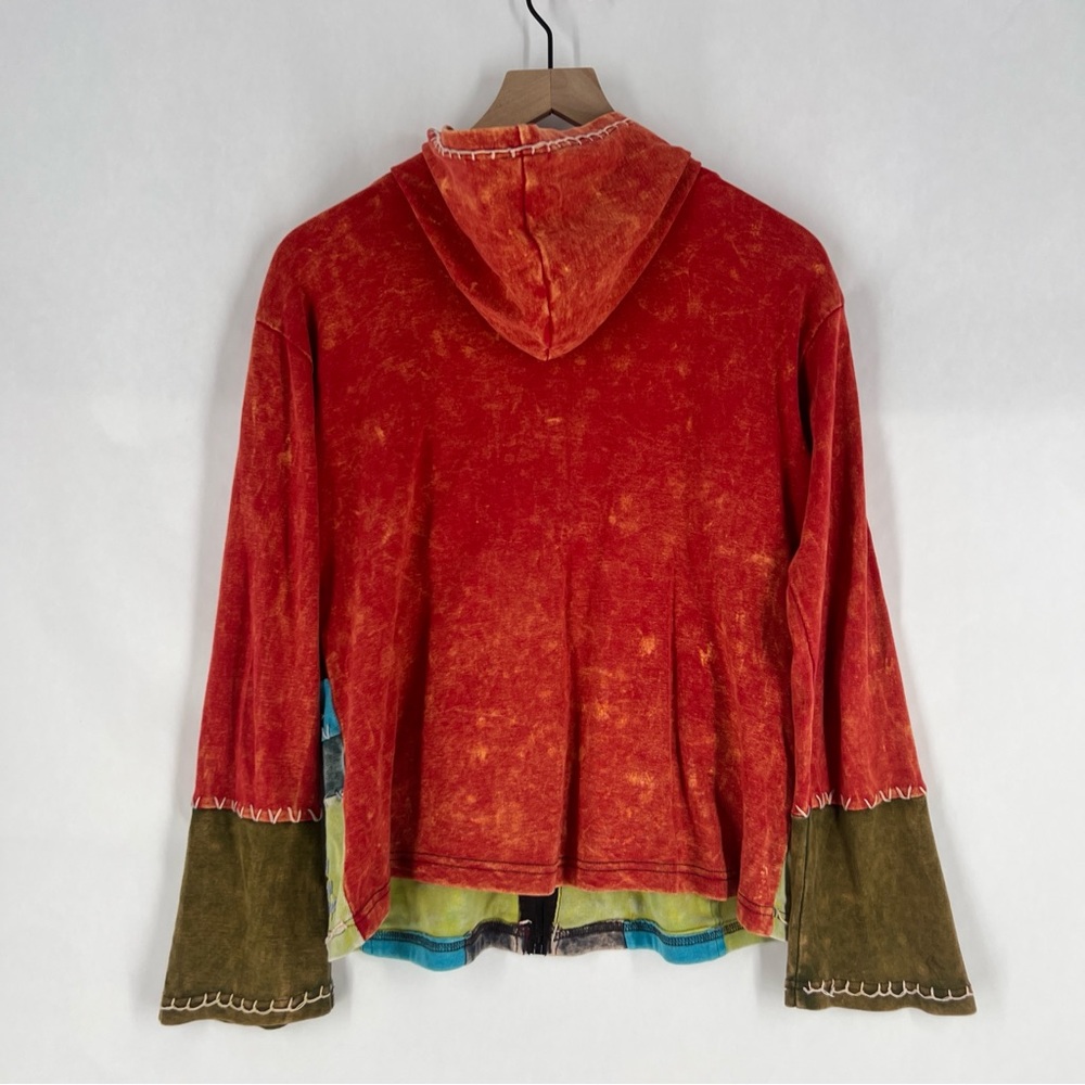 MPC Colorful Patchwork Embroidered Stitching Sip Front Hooded‎ Jacket Artsy - Picture 13 of 17